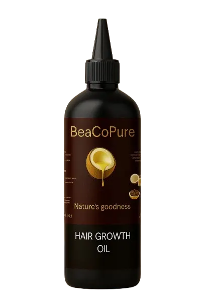 BeaCoPure Hair Growth Oil bottle.